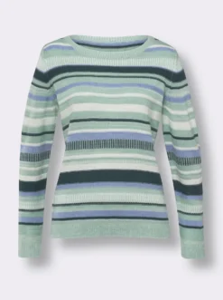 Langarm-Pullover im Streifen-Dessin