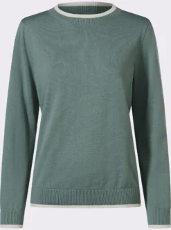 Langarm-Pullover in Baumwoll-Qualität