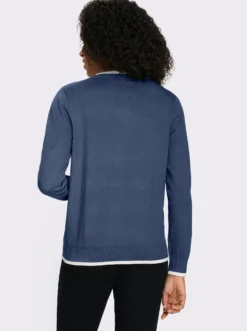 Langarm-Pullover in Baumwoll-Qualität
