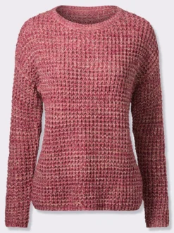 Langarm-Pullover in grober Strickstruktur