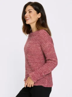 Langarm-Pullover in grober Strickstruktur