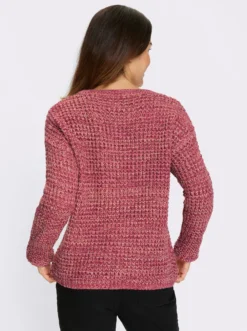 Langarm-Pullover in grober Strickstruktur