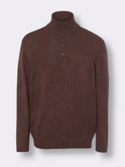 Langarm-Pullover in Melange-Strick