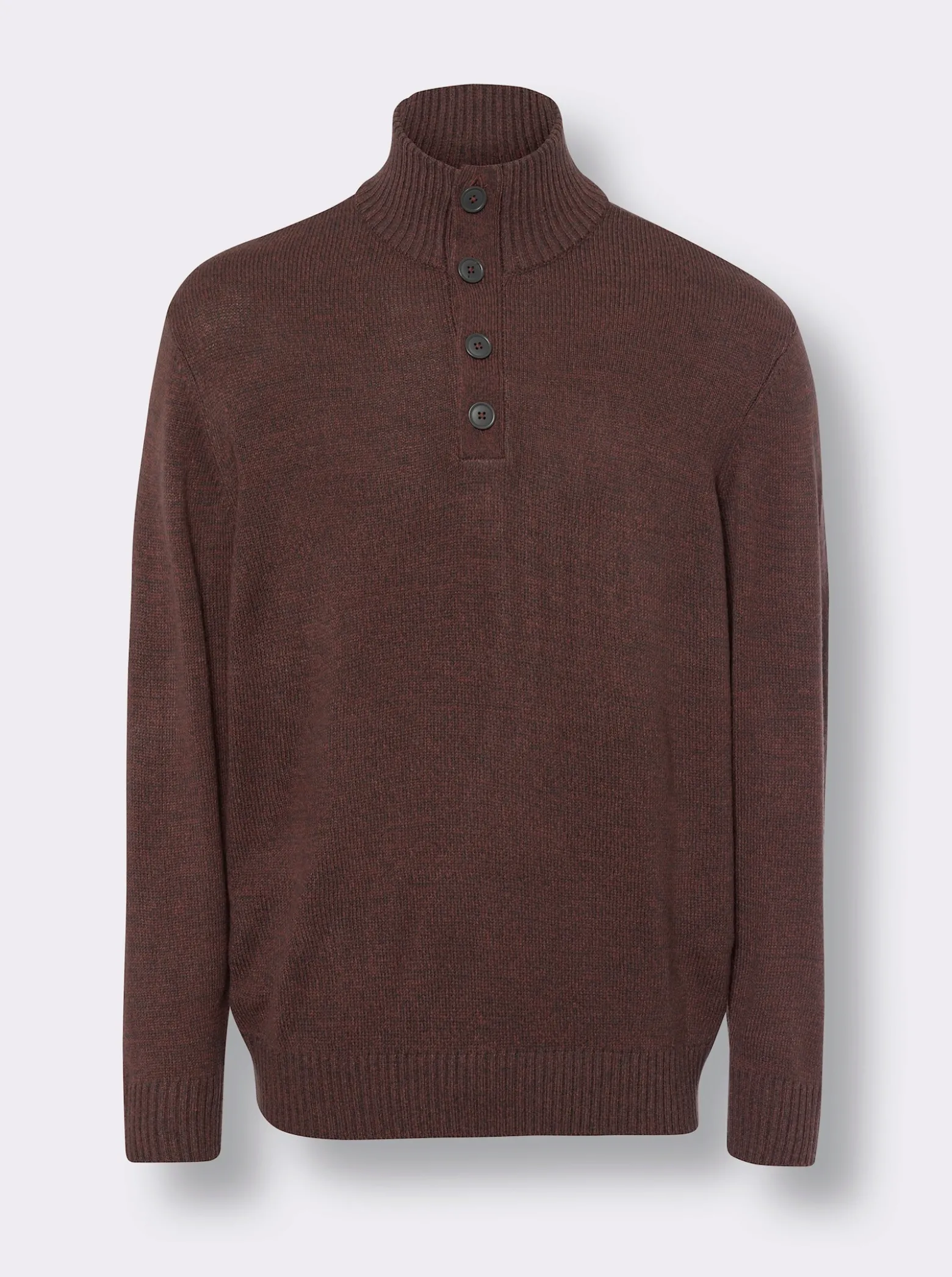 Langarm-Pullover in Melange-Strick