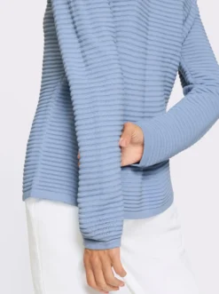 Langarm-Pullover in Rippen-Optik