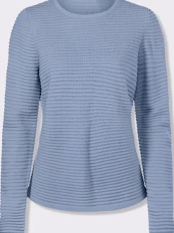 Langarm-Pullover in Rippen-Optik