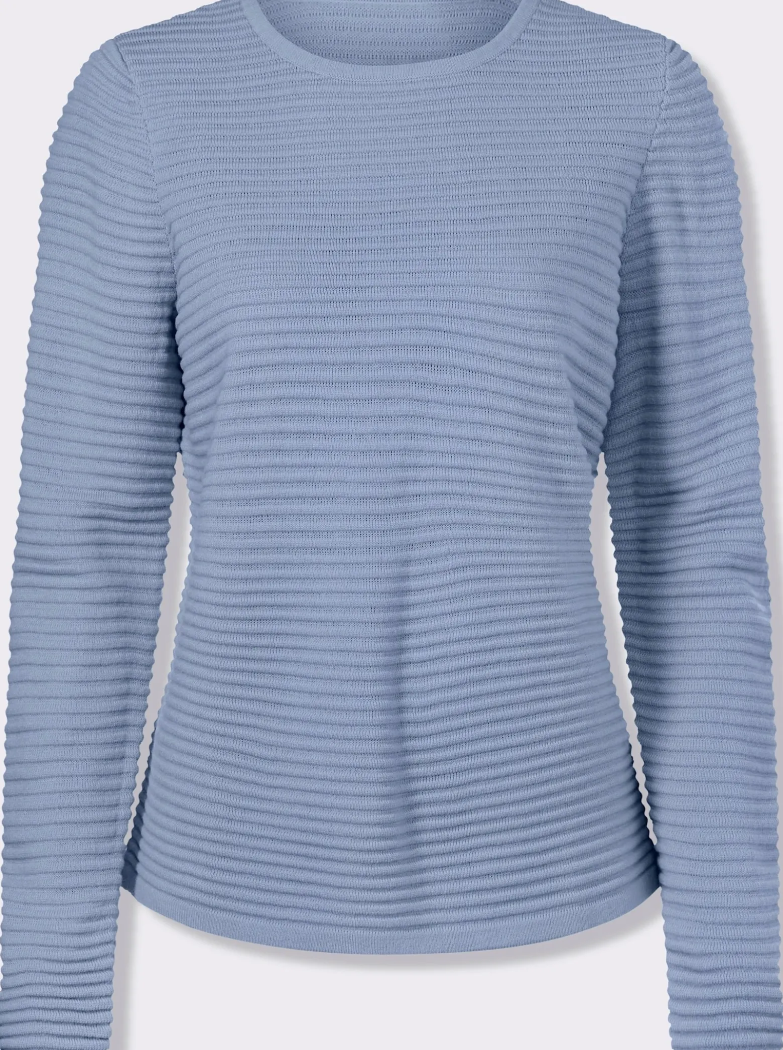 Langarm-Pullover in Rippen-Optik