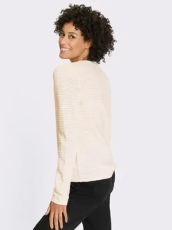Langarm-Pullover in Rippen-Optik