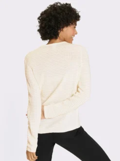 Langarm-Pullover in Rippen-Optik