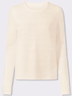 Langarm-Pullover in Rippen-Optik