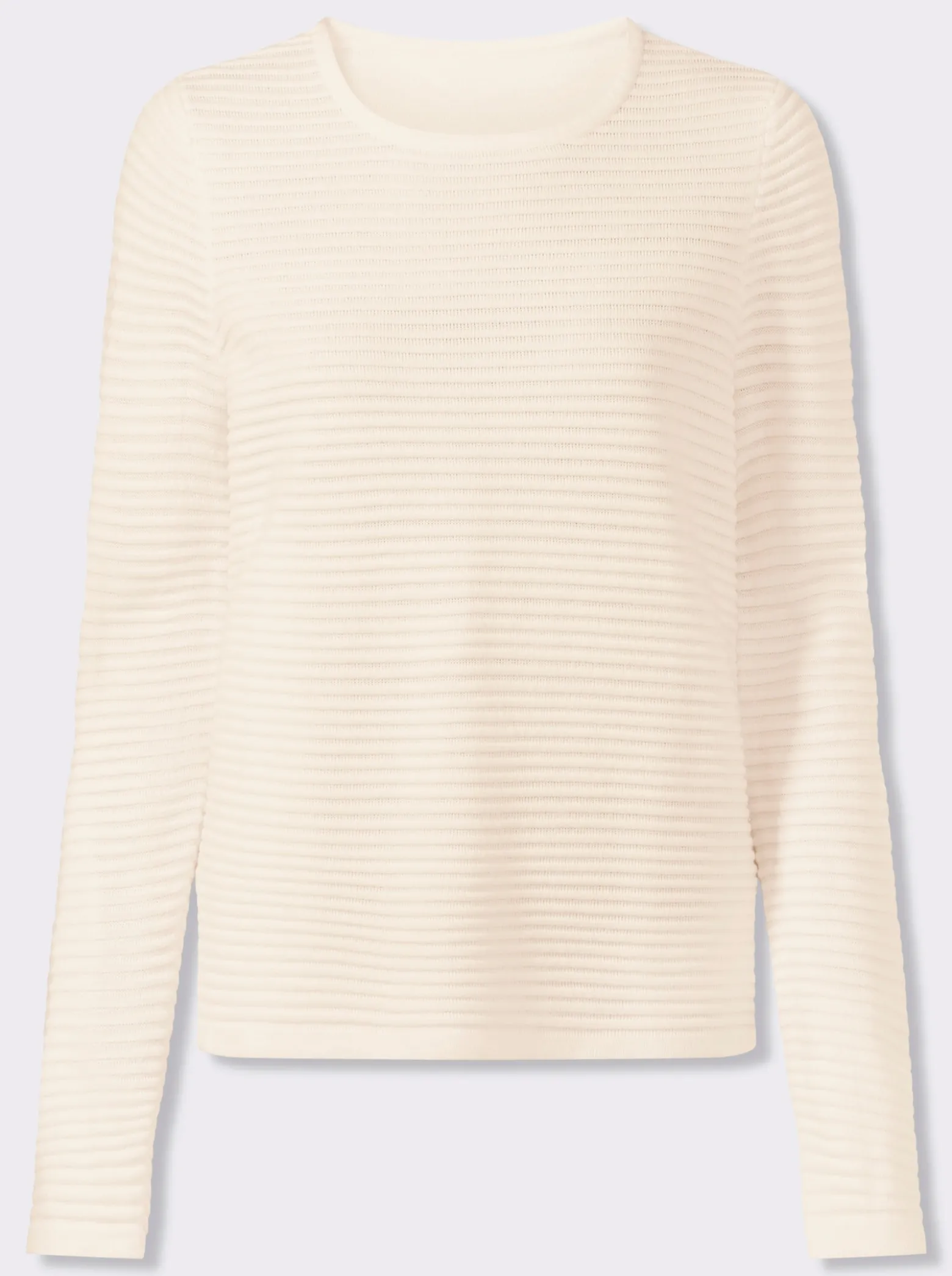 Langarm-Pullover in Rippen-Optik