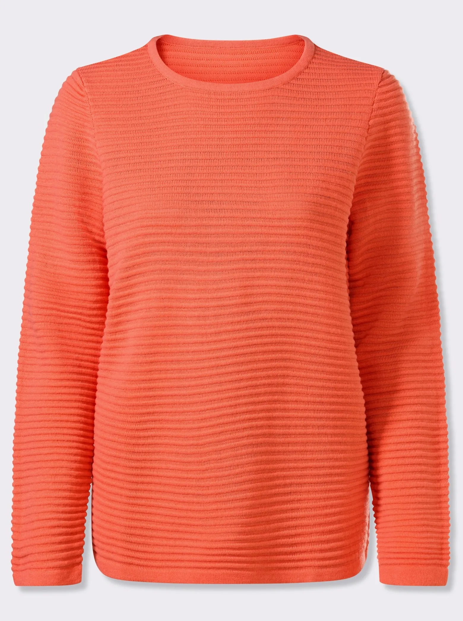Langarm-Pullover in Rippen-Optik