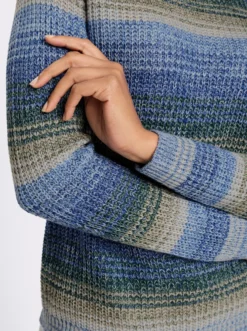 Langarm-Pullover in Ripp-Optik