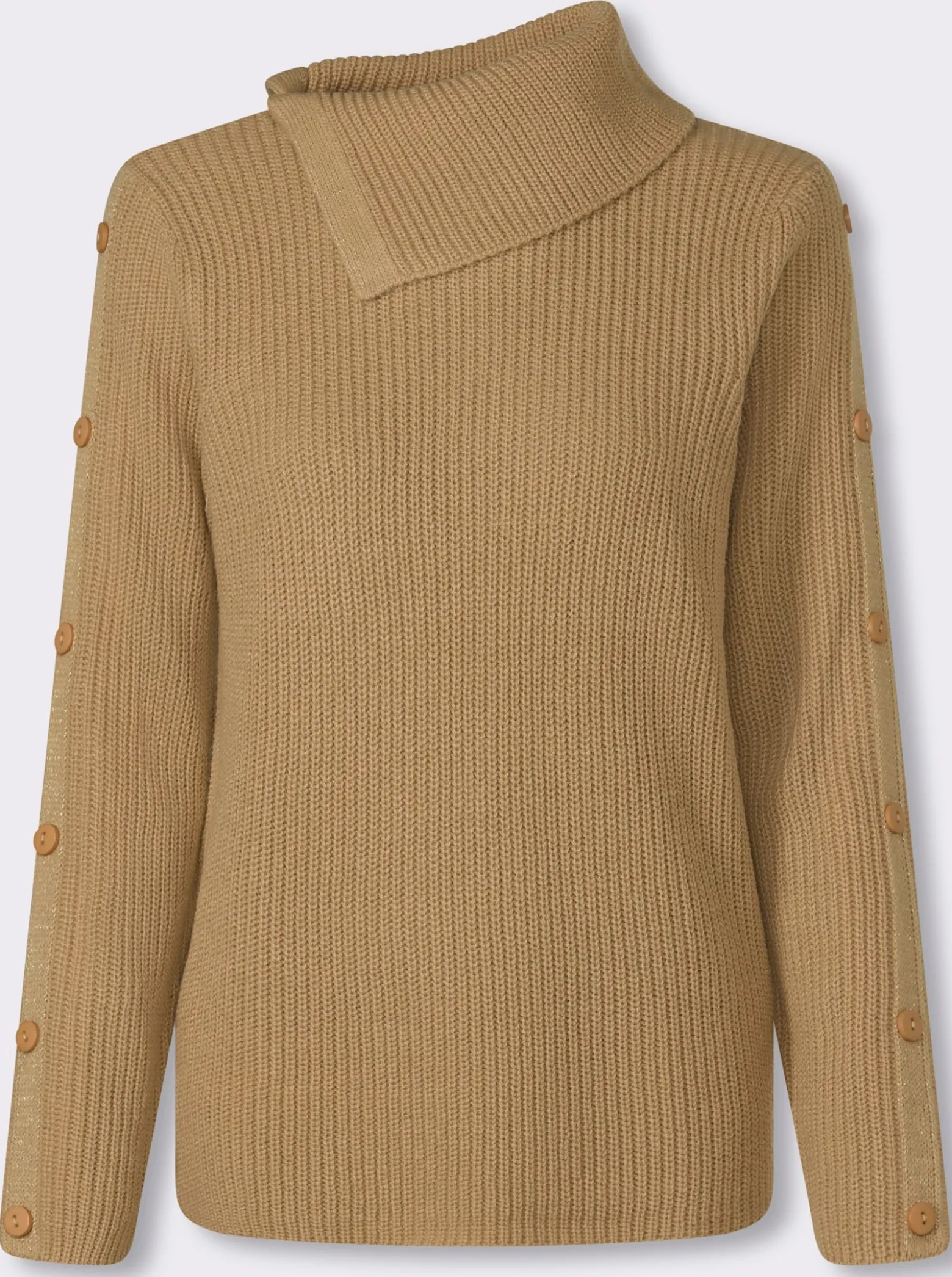 Langarm-Pullover mit asymmetrischem Kragen