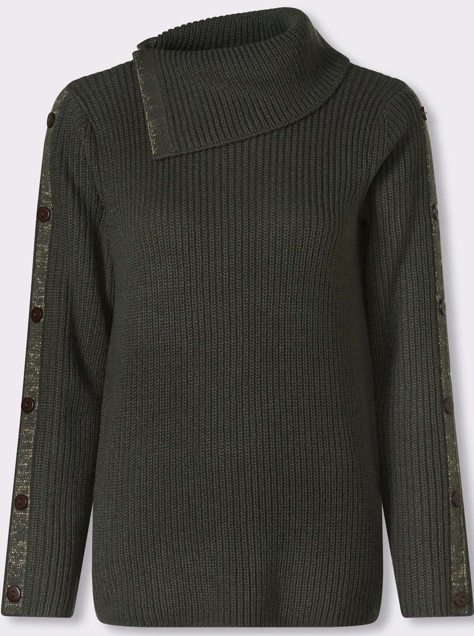 Langarm-Pullover mit asymmetrischem Kragen