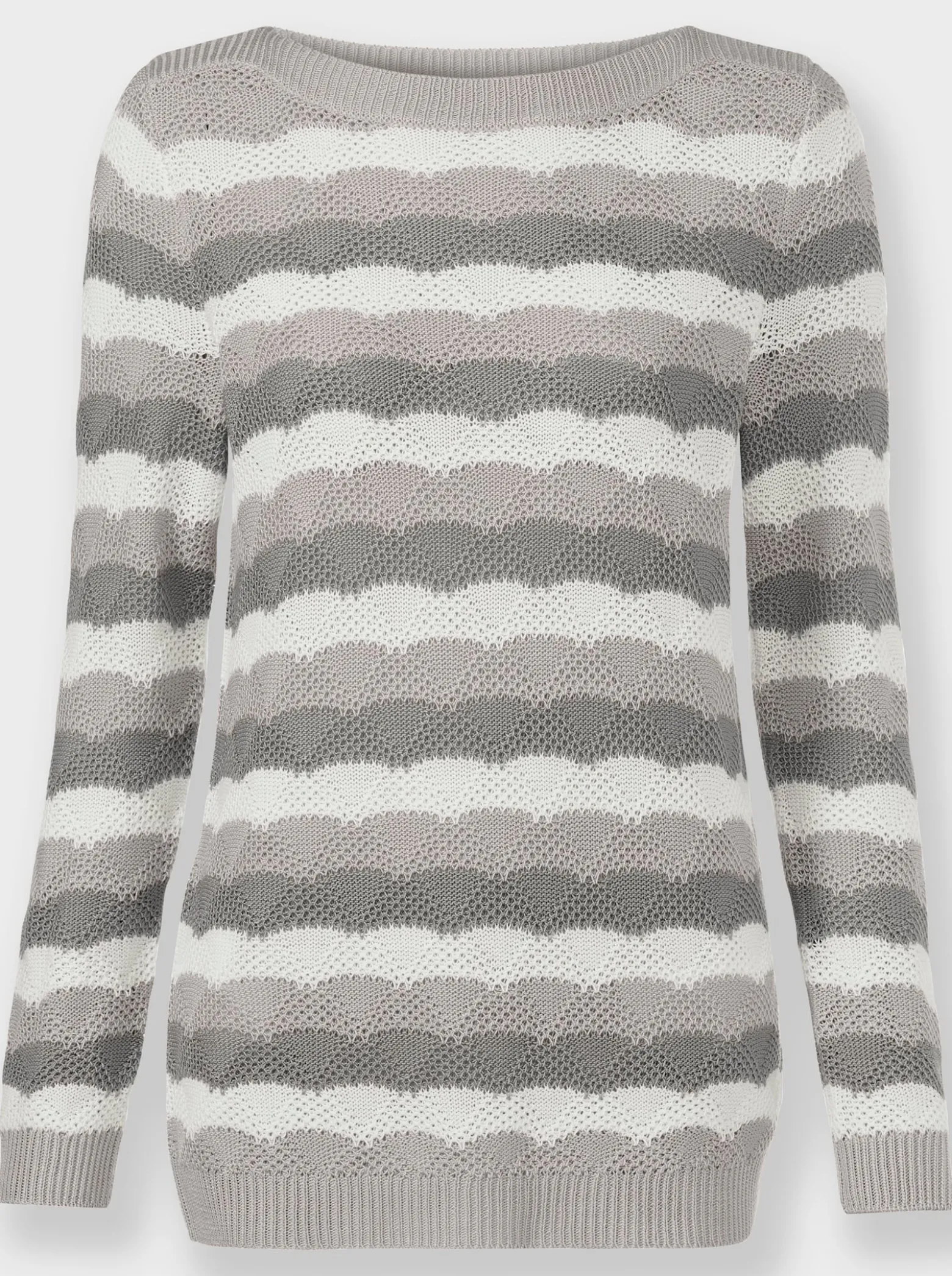 Langarm-Pullover mit Einstrickmuster
