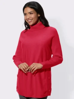 Langarm-Pullover mit Fledermaus-Ärmeln