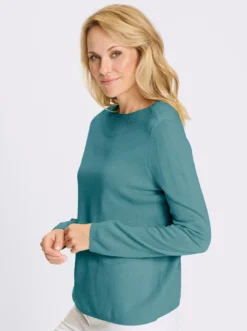 Langarm-Pullover mit gerippten Abschlüssen