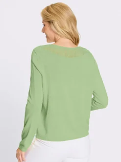 Langarm-Pullover mit gerippten Abschlüssen
