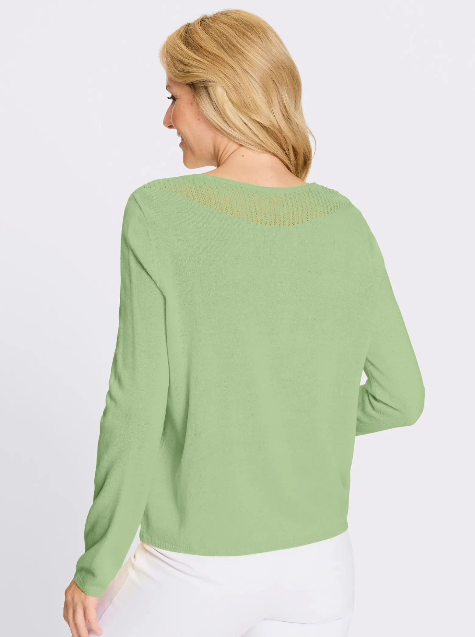 Langarm-Pullover mit gerippten Abschlüssen