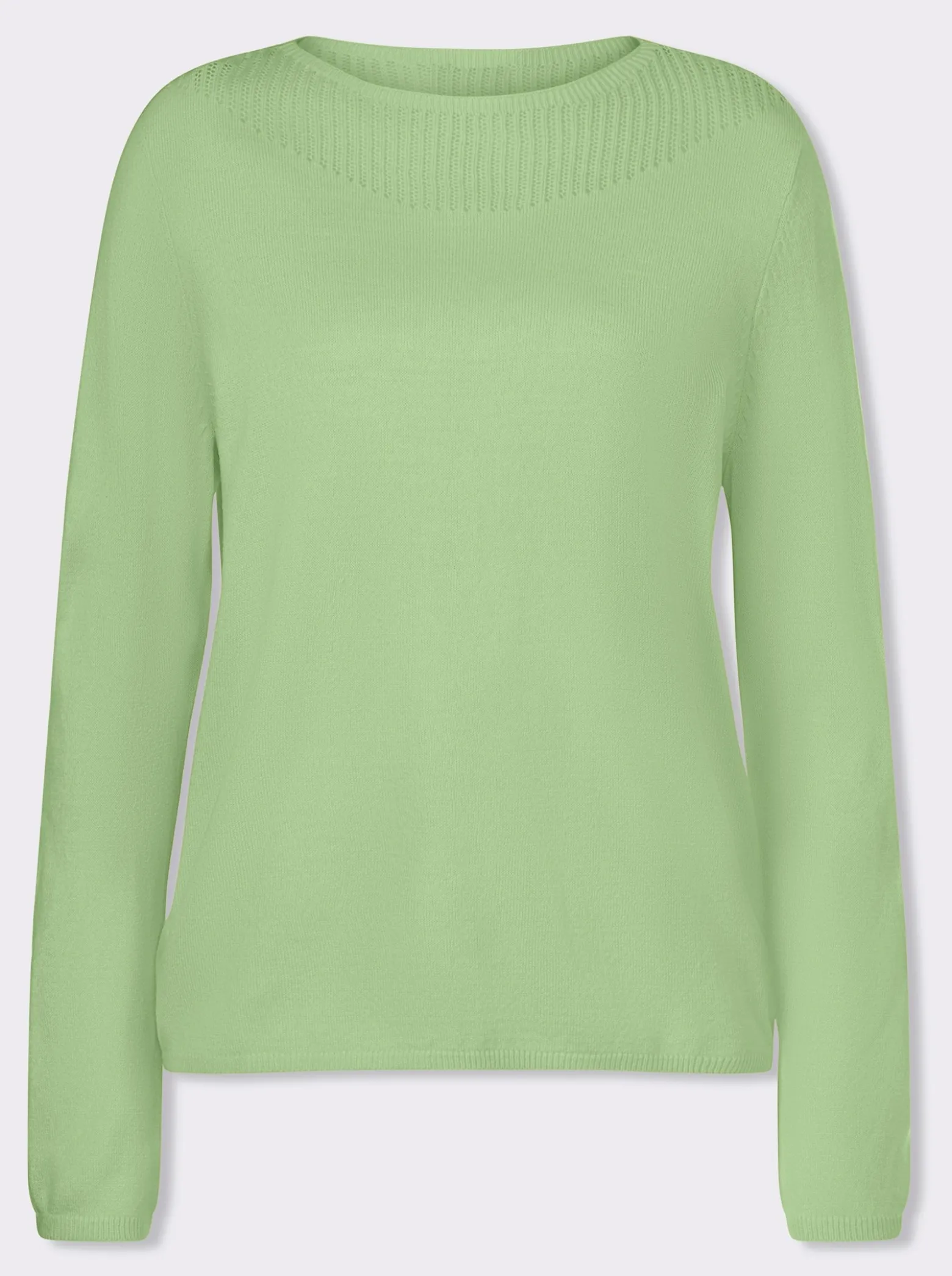 Langarm-Pullover mit gerippten Abschlüssen