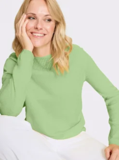 Langarm-Pullover mit gerippten Abschlüssen