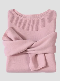 Langarm-Pullover mit gerippten Abschlüssen