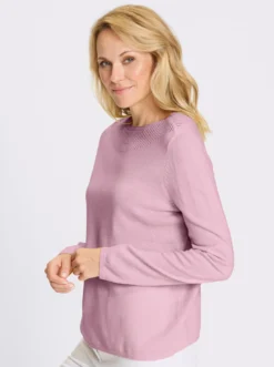 Langarm-Pullover mit gerippten Abschlüssen