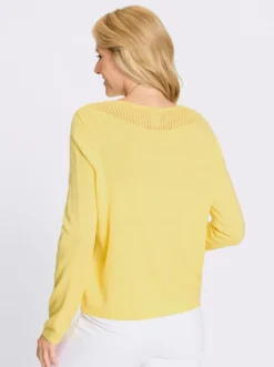 Langarm-Pullover mit gerippten Abschlüssen