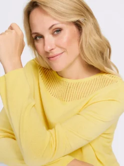 Langarm-Pullover mit gerippten Abschlüssen