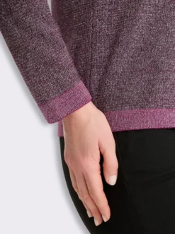Langarm-Pullover mit glänzenden Garnen