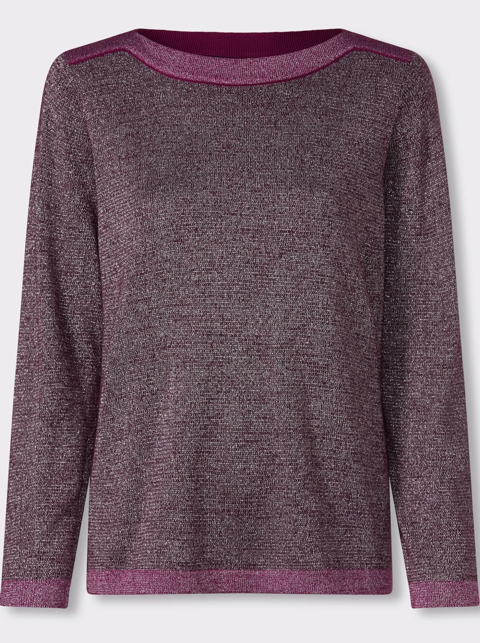 Langarm-Pullover mit glänzenden Garnen