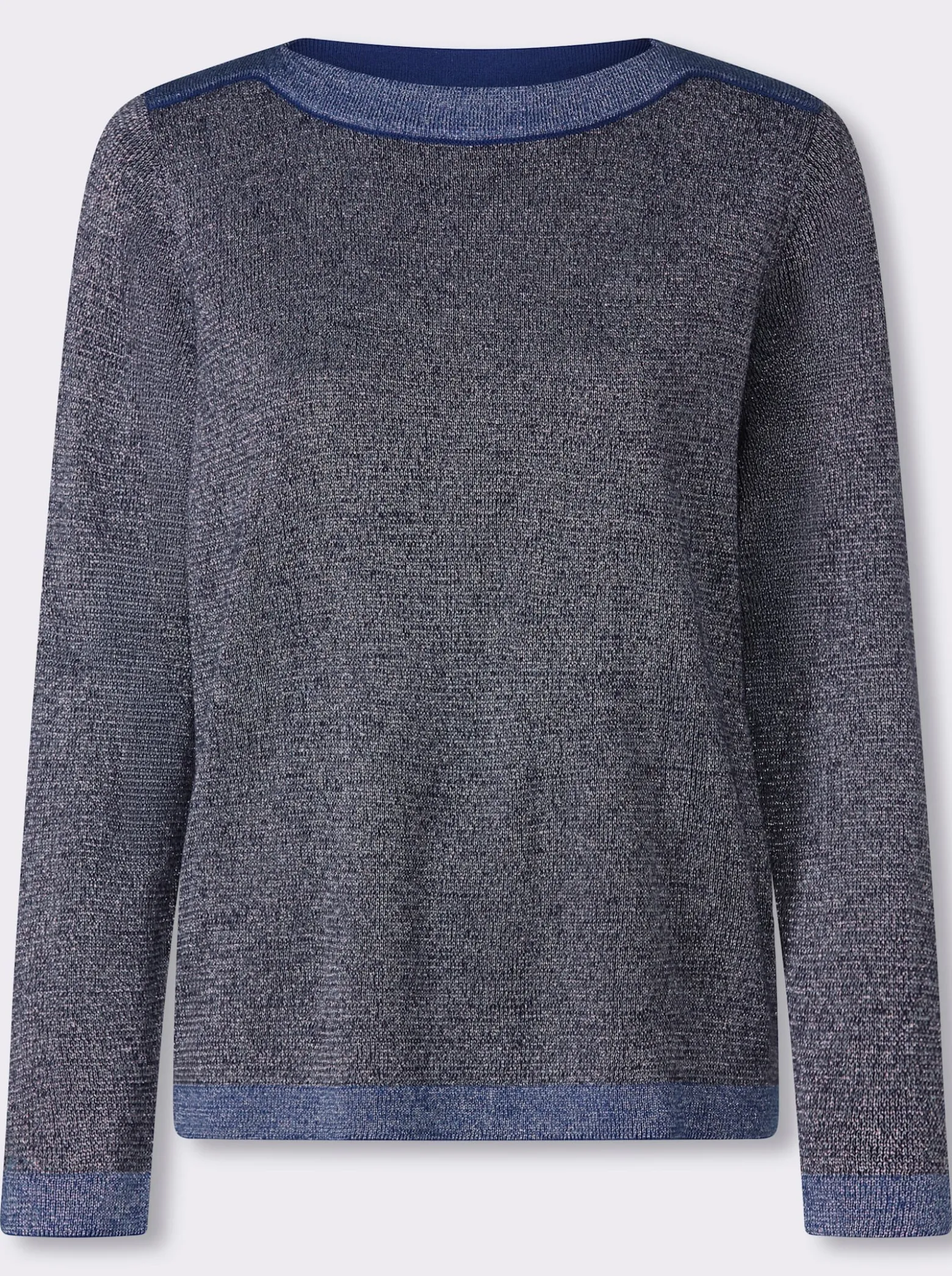 Langarm-Pullover mit glänzenden Garnen