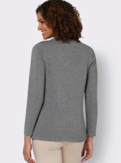 Langarm-Pullover mit grafischem Strickmuster