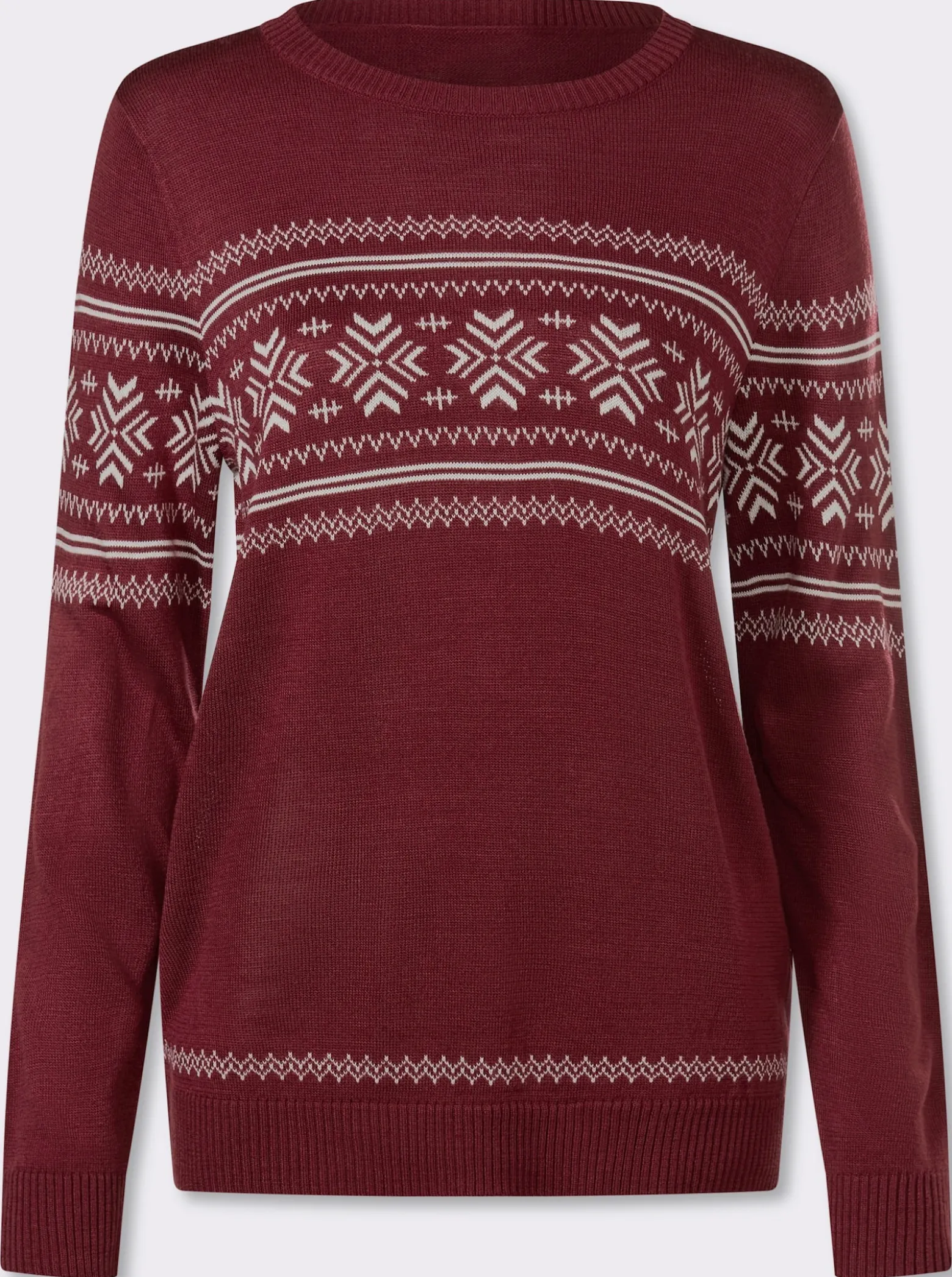 Langarm-Pullover mit Jacquardmuster