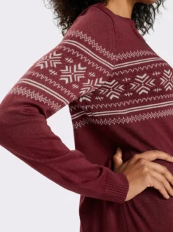 Langarm-Pullover mit Jacquardmuster