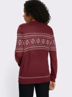 Langarm-Pullover mit Jacquardmuster