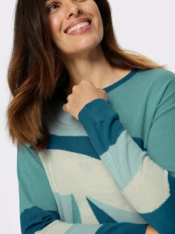 Langarm-Pullover mit Jacquard-Muster
