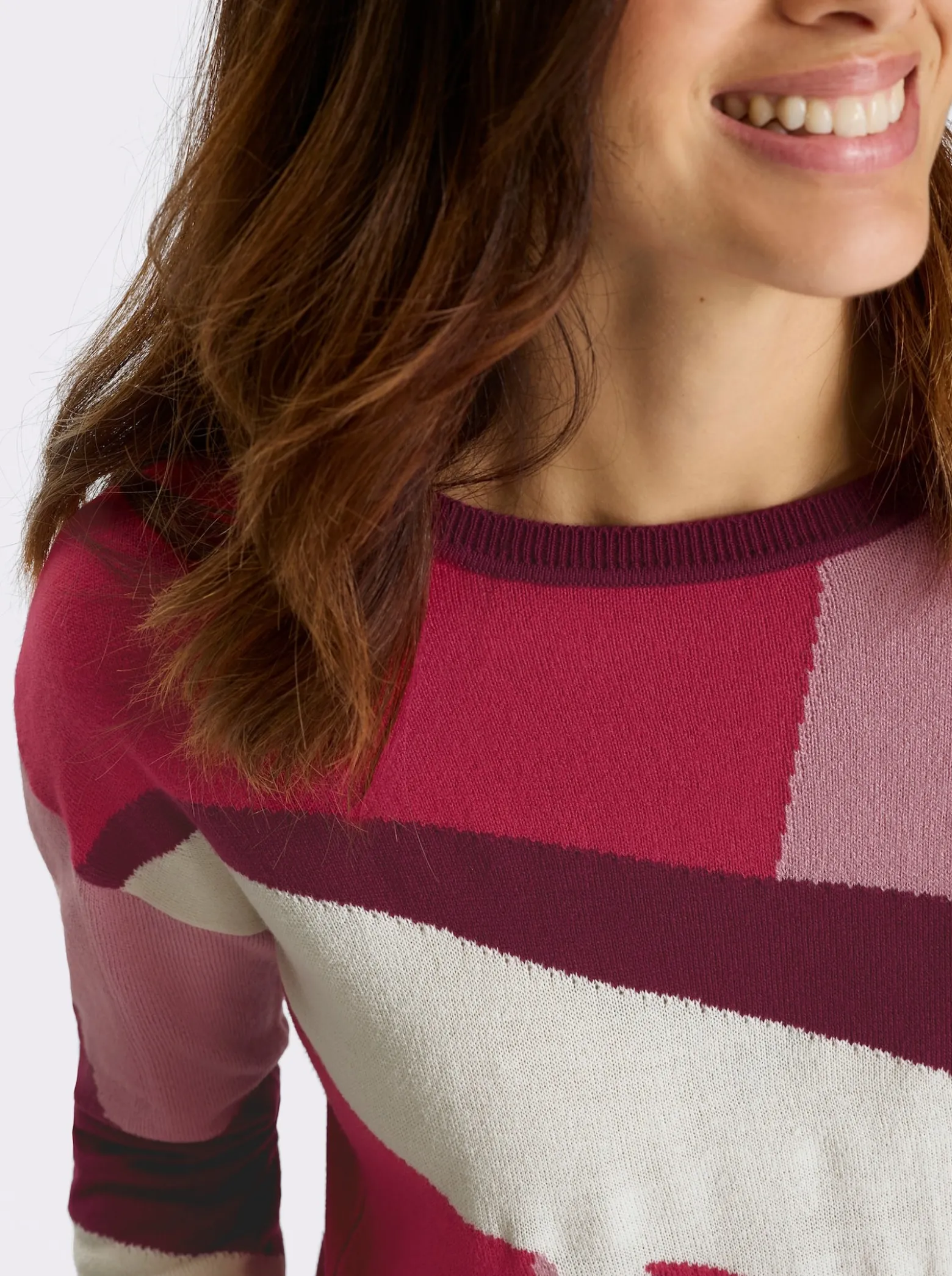 Langarm-Pullover mit Jacquard-Muster