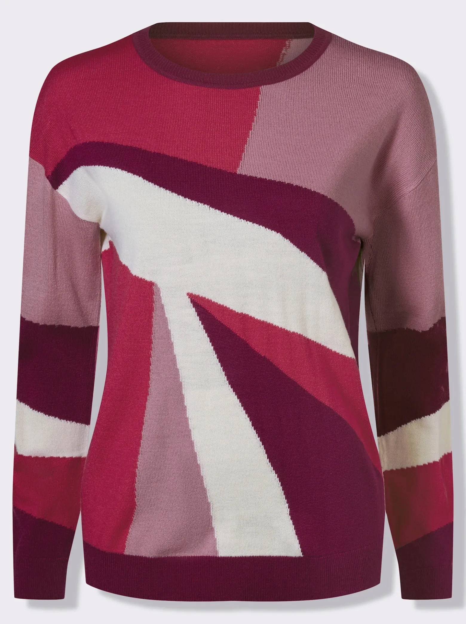 Langarm-Pullover mit Jacquard-Muster
