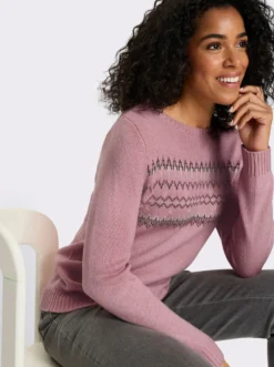 Langarm-Pullover mit Jacquard-Muster