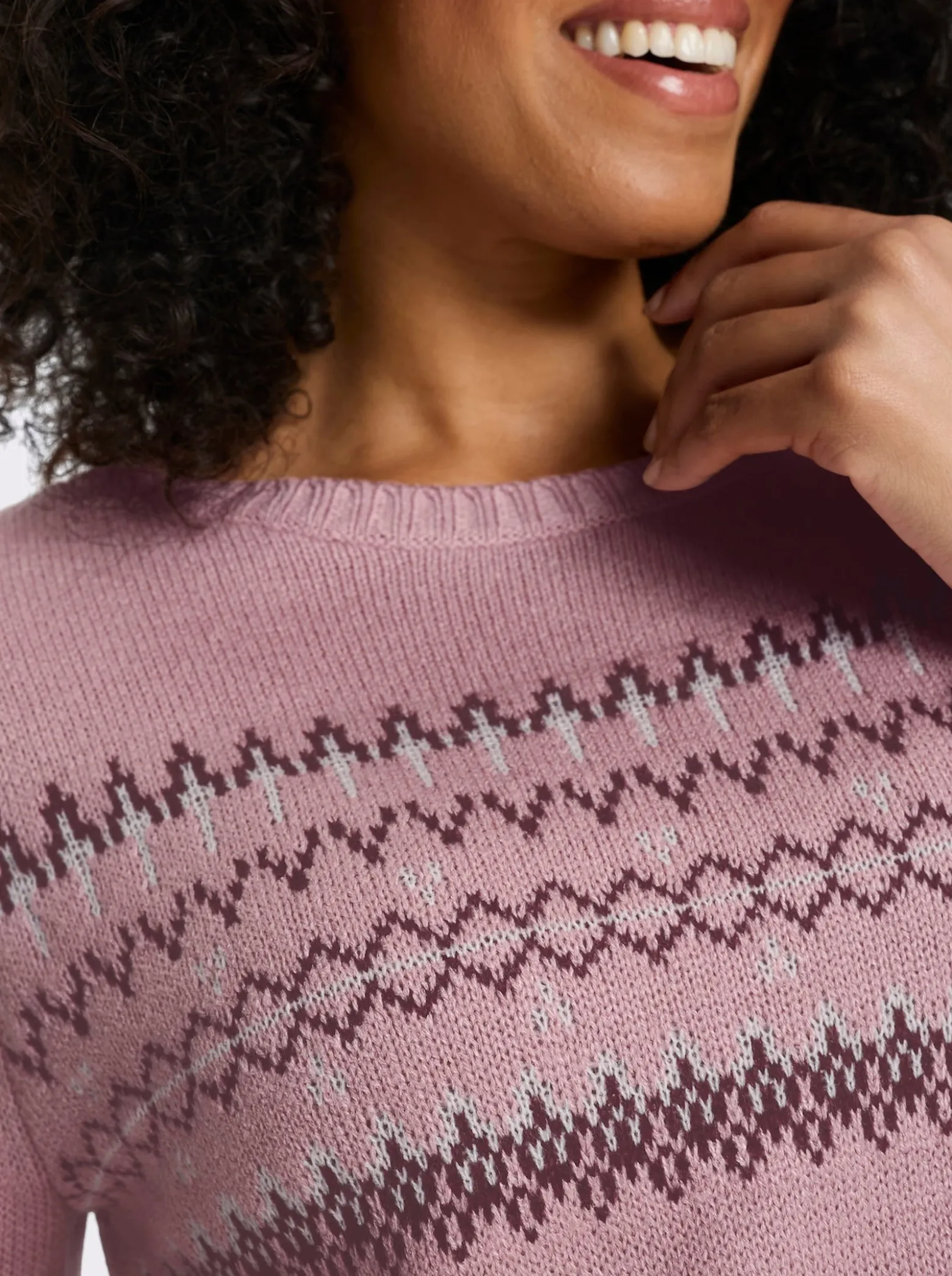 Langarm-Pullover mit Jacquard-Muster