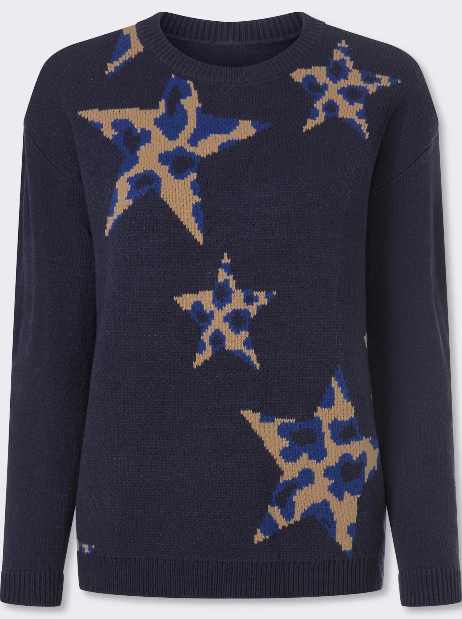 Langarm-Pullover mit Jacquard-Muster