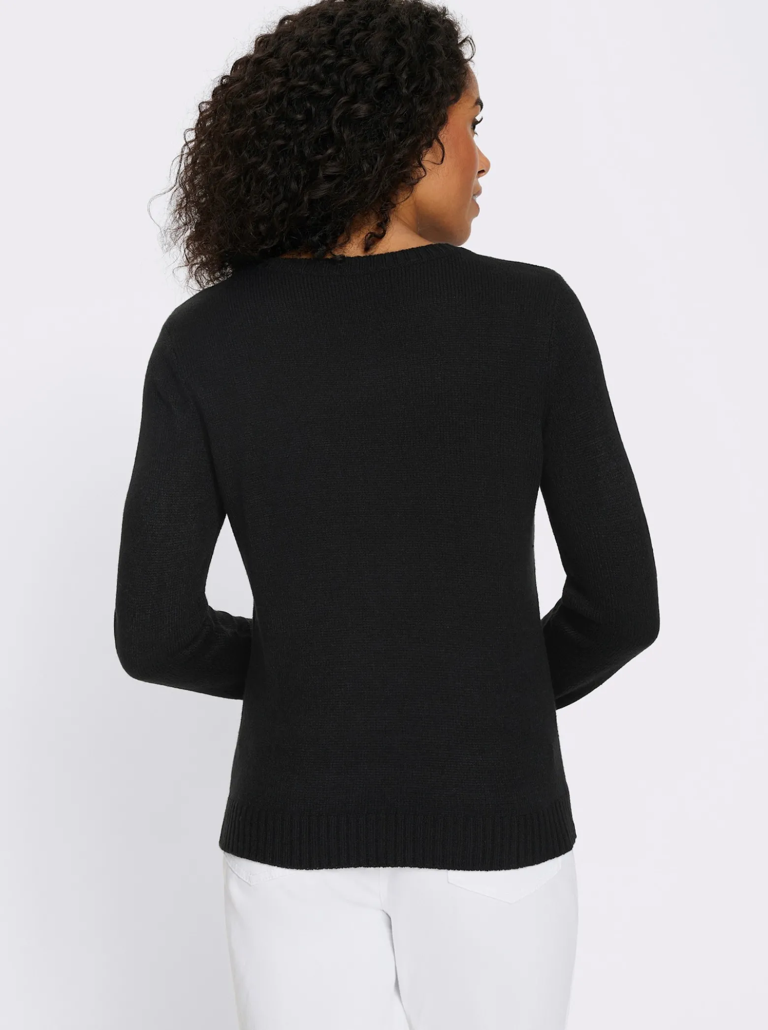 Langarm-Pullover mit Jacquard-Muster