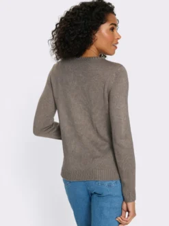 Langarm-Pullover mit Jacquard-Muster