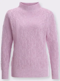 Langarm-Pullover mit Kelchkragen