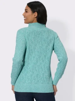Langarm-Pullover mit Kelchkragen