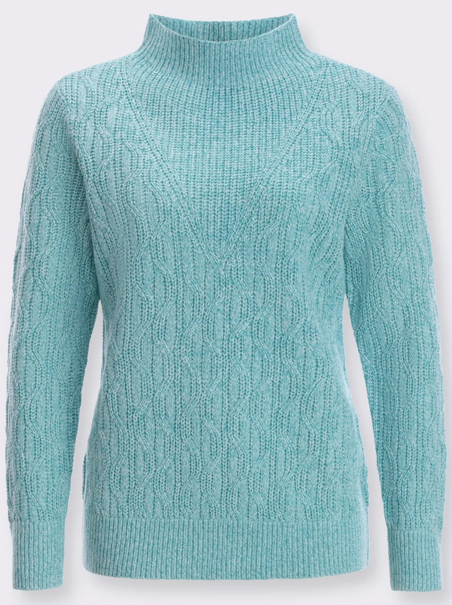 Langarm-Pullover mit Kelchkragen