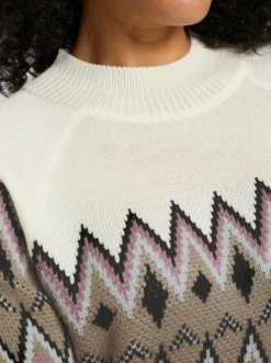 Langarm-Pullover mit Norweger-Muster