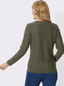Langarm-Pullover mit Ringelmuster
